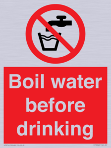 Boil water before drinking